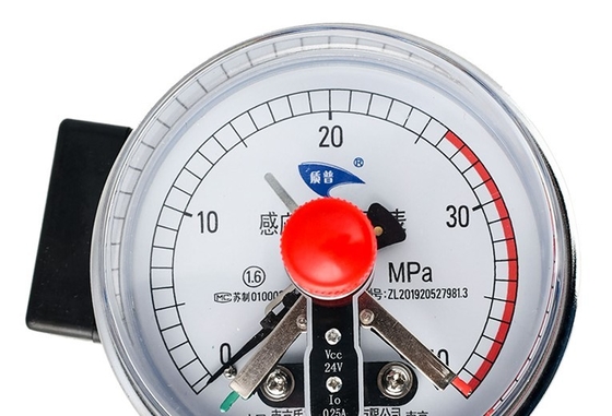 Elektrische Induktion Kontakt-Schalter-Manometer-Filterpresse-Öl-Zylinder-PUs 0-40pa
